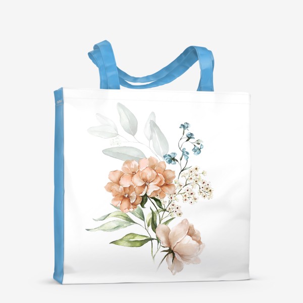 Сумка-шоппер «Букет акварельных цветов »