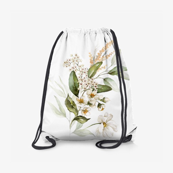 Рюкзак «Букет цветов акварель»