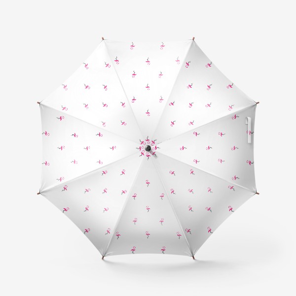Зонт «Фламинго на белом фоне, бесшовный паттерн»
