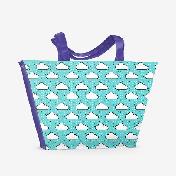 Пляжная сумка «Облака. Капли. Небо»