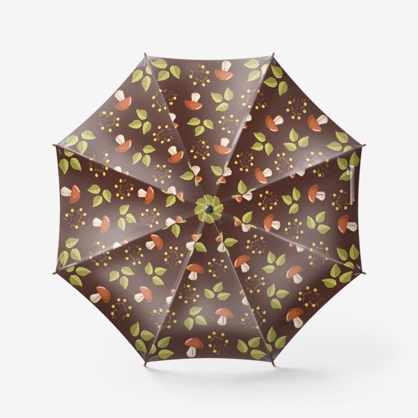 Зонт «Осень, грибы, листья, ягоды.»