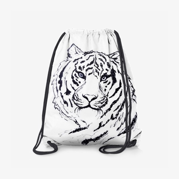 Рюкзак «Черно-белая мордочка тигра »