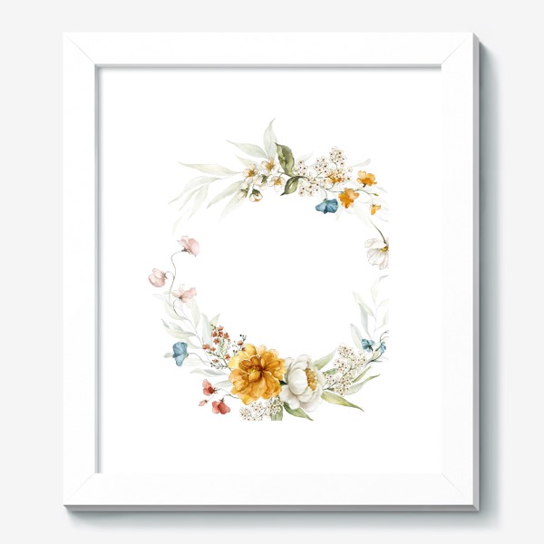 Картина «Акварель. Венок из летних цветов»