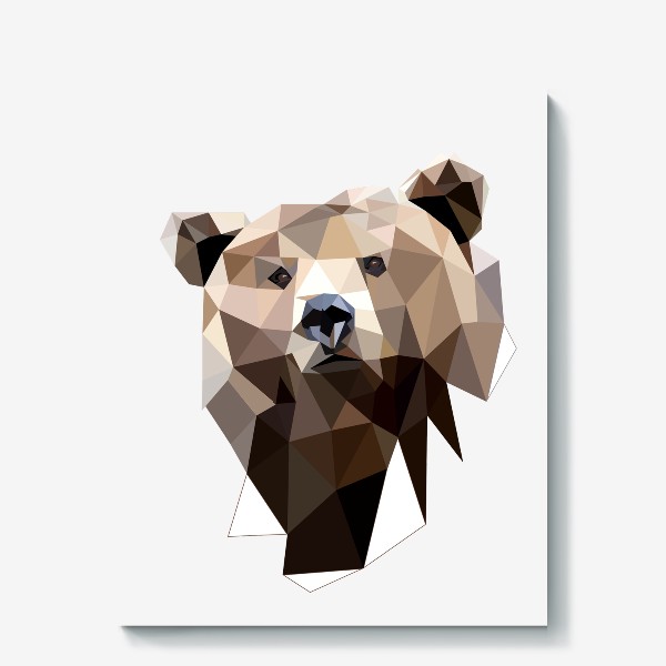 Холст &laquo;Бурый медведь, Животные России, Сибирь, Урал, Дальний Восток&raquo;