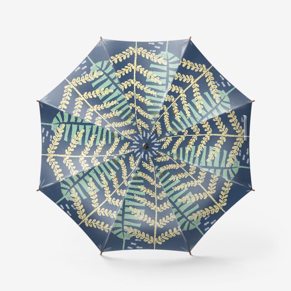 Зонт «Абстракция - модерн - геометрия - тропические листья»