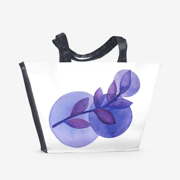 Пляжная сумка «Ветка Ботаника Абстракция Геометрия»