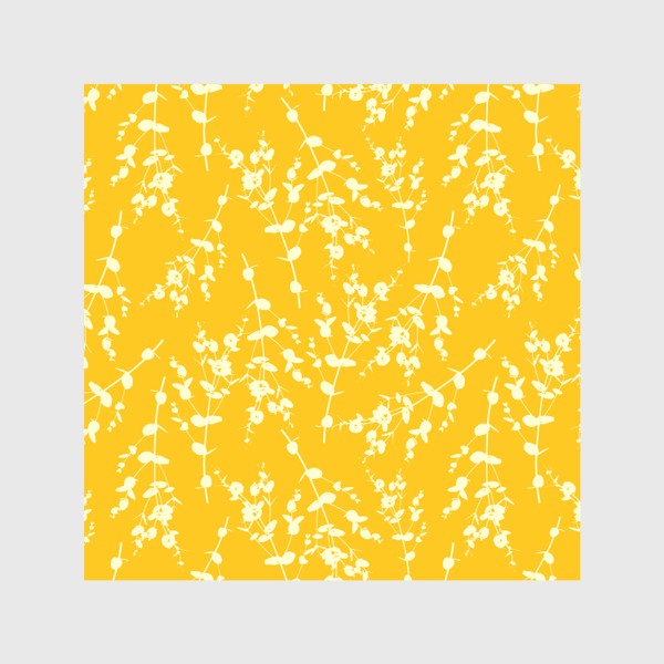 Скатерть «Паттерн Растения на желтом фоне»