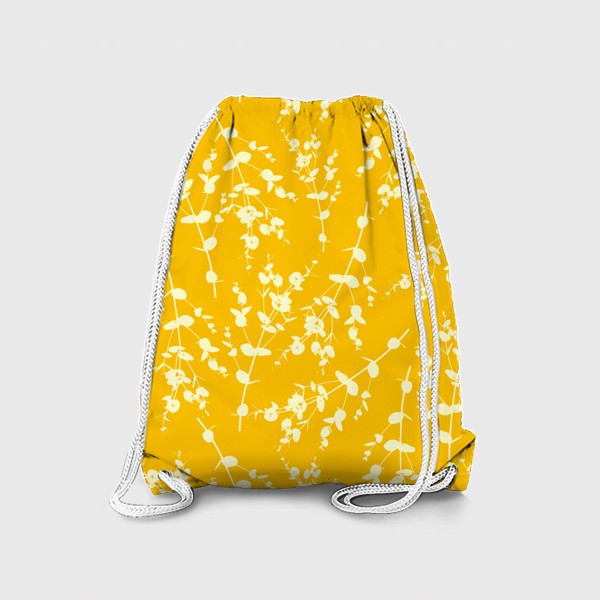 Рюкзак «Паттерн Растения на желтом фоне»