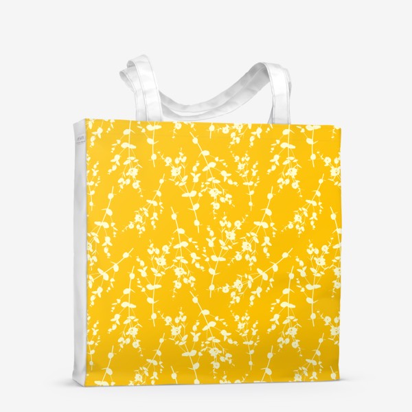 Сумка-шоппер &laquo;Паттерн Растения на желтом фоне&raquo;