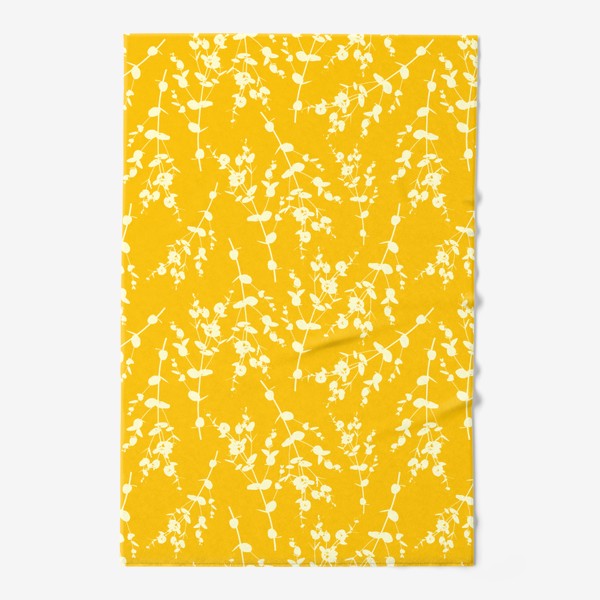 Полотенце «Паттерн Растения на желтом фоне»