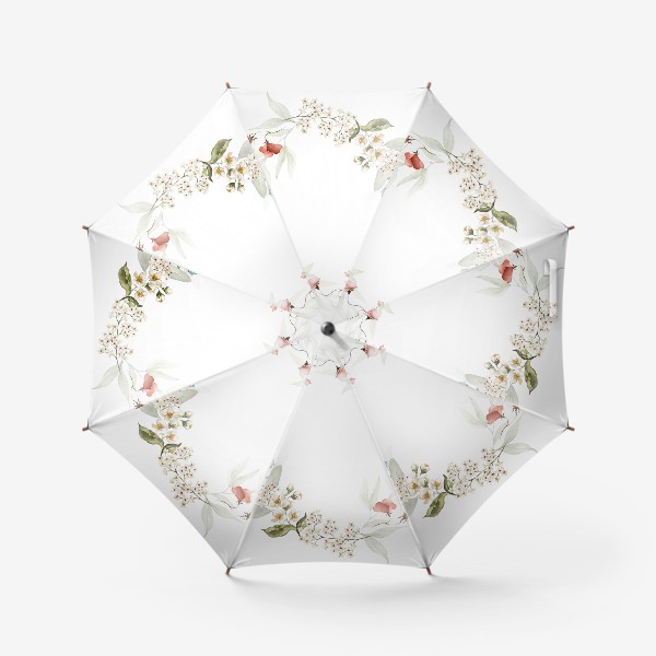 Зонт «Венок из цветов. Акварель»