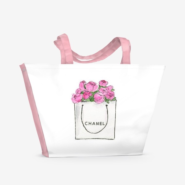 Пляжная сумка «Весенний аромат. Chanel. Шанель»