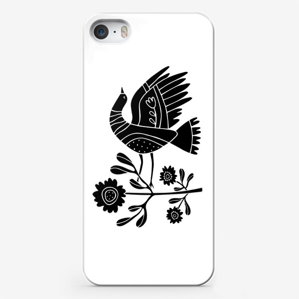 Чехол iPhone «Птица-цветок»