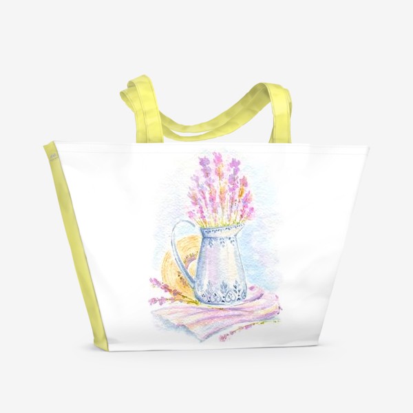 Пляжная сумка &laquo;Лаванда, Прованс, Цветы&raquo;