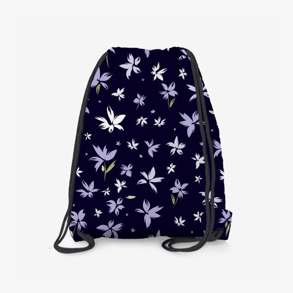 Рюкзак «цветы на чёрном»