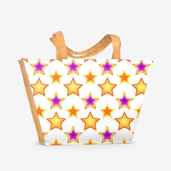 Пляжная сумка «Паттерн со звездами»