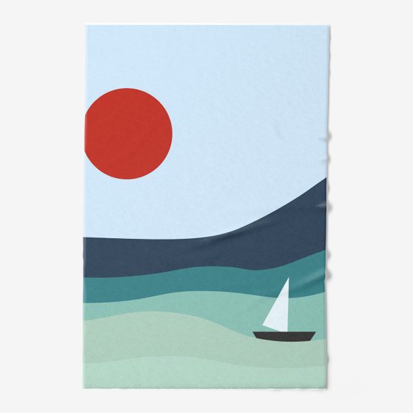 Полотенце «Пейзаж с лодкой»