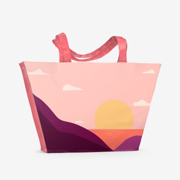 Пляжная сумка «Пейзаж. Закат.»