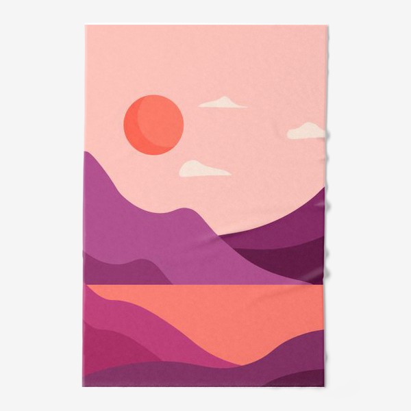 Полотенце «Пейзаж с солнцем»