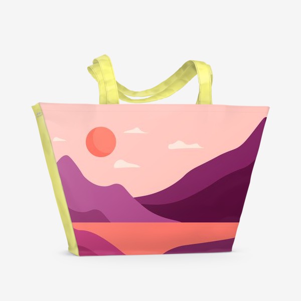 Пляжная сумка «Пейзаж с солнцем»