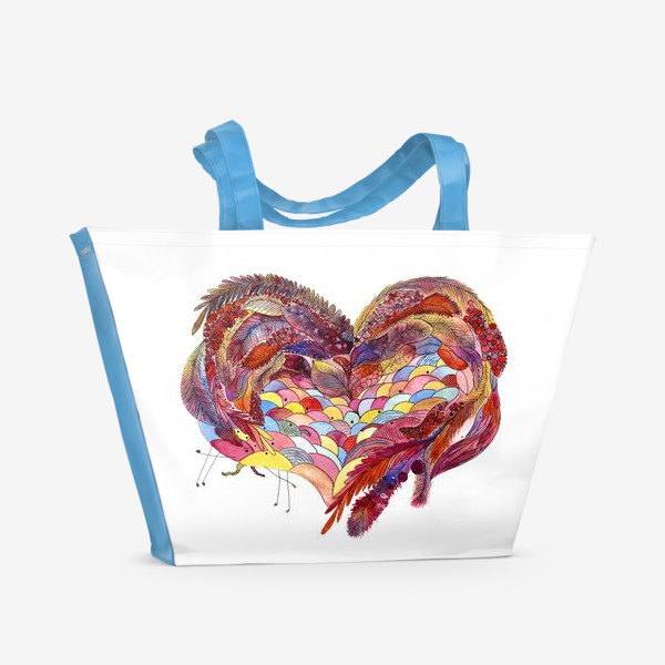 Пляжная сумка «Сердце »