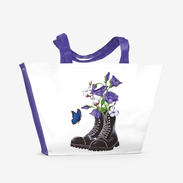 Пляжная сумка «Цветочная композиция »