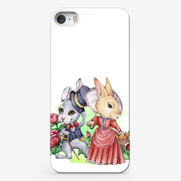 Чехол iPhone «Кролики. Пара. Символ2023»