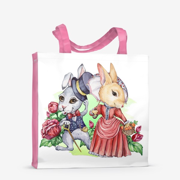 Сумка-шоппер «Кролики. Пара. Символ2023»