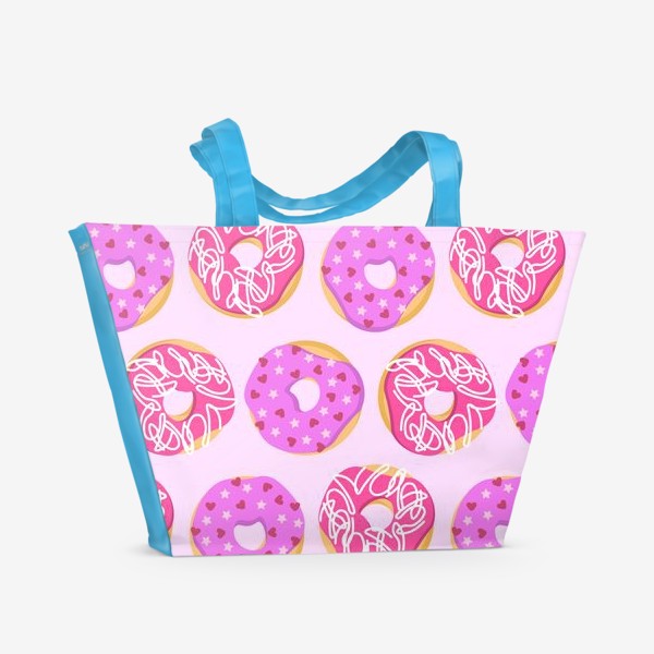 Пляжная сумка «Пончики. паттерн.»