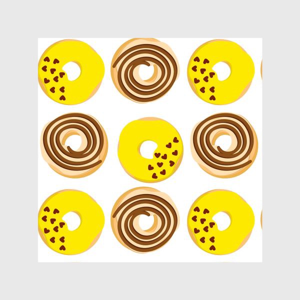 Шторы «Шоколадные и лимонные  пончики»