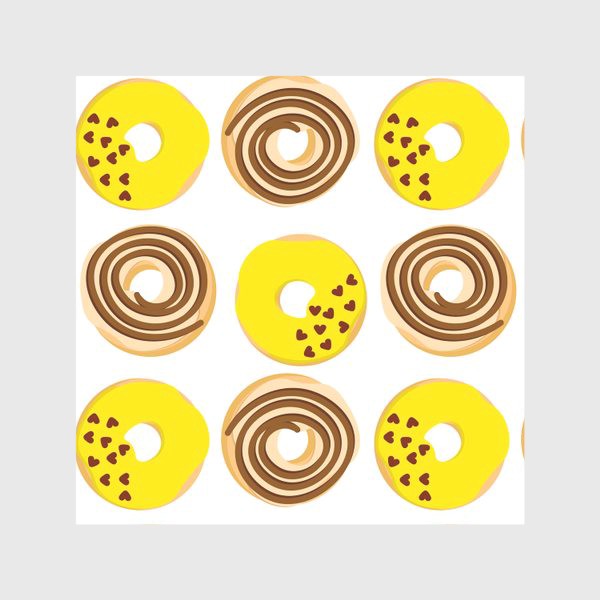 Скатерть «Шоколадные и лимонные  пончики»