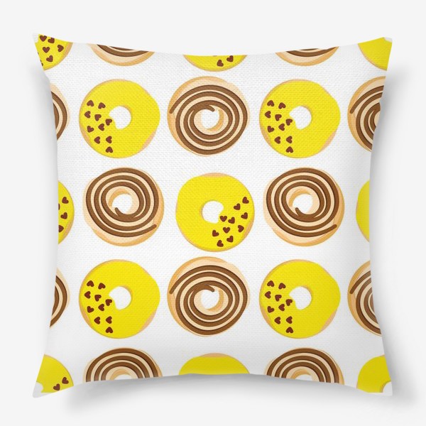 Подушка «Шоколадные и лимонные  пончики»