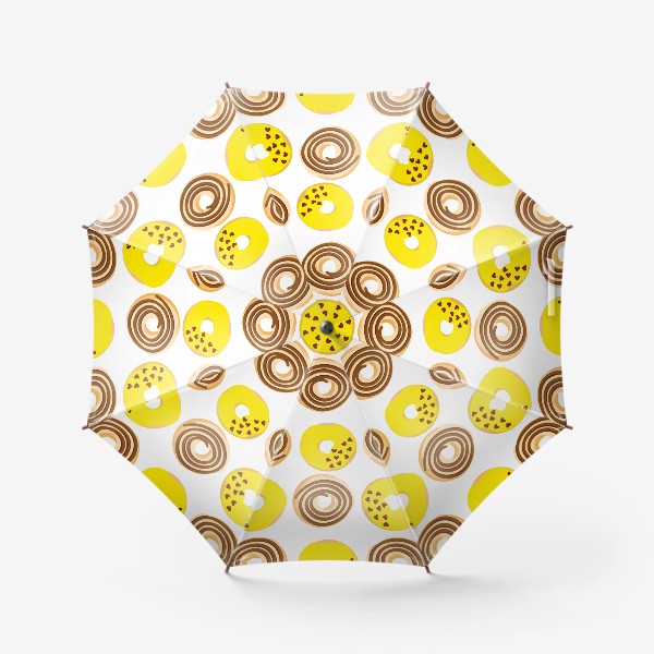Зонт «Шоколадные и лимонные  пончики»