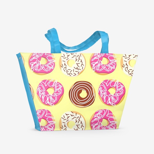 Пляжная сумка «Паттерн с пончиками»
