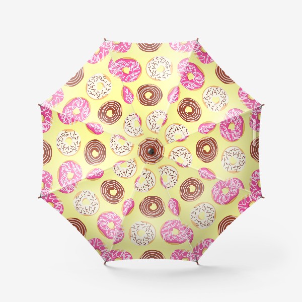 Зонт «Паттерн с пончиками»