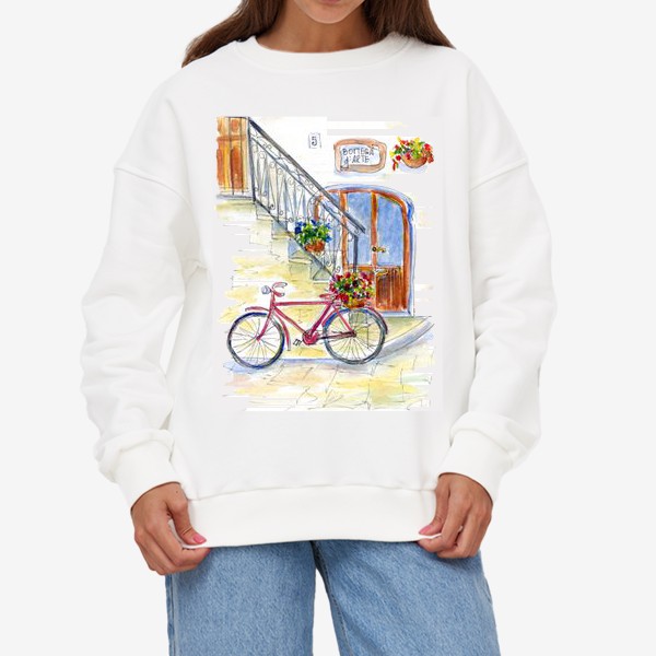 Свитшот «Цветочный велосипед»