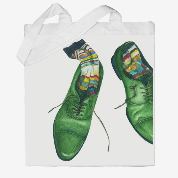 Сумка хб «Зеленые ботинки»