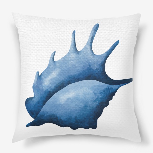 Подушка «Синее море в ракушке»
