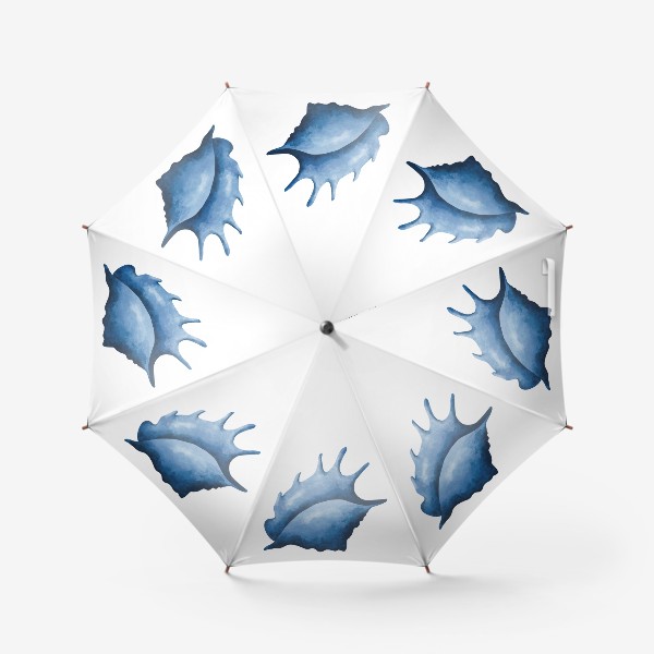 Зонт «Синее море в ракушке»