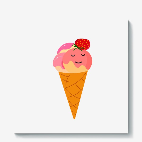 Холст «Клубничное  мороженое»