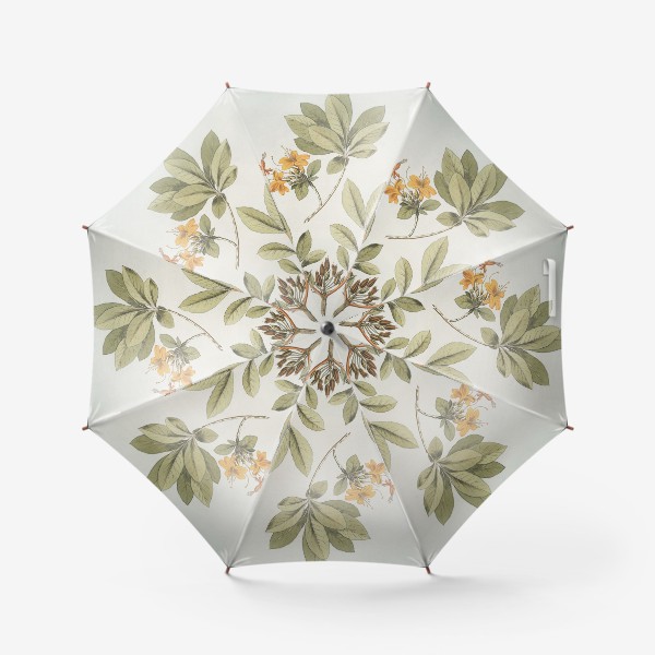 Зонт «Винтажные цветы - Ботаника»