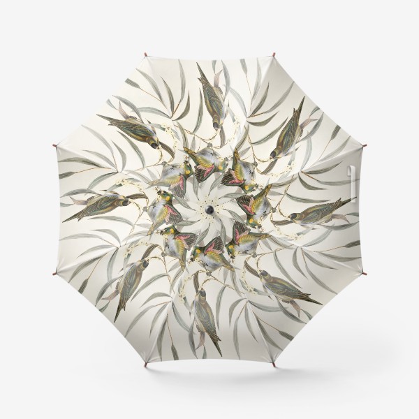 Зонт «Винтажные цветы и птицы»