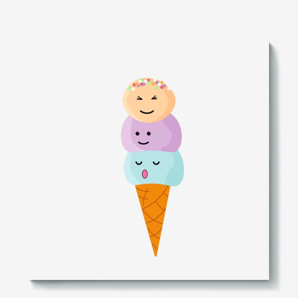 Холст «Веселое мороженое»