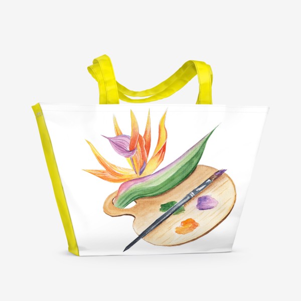 Пляжная сумка «Подарок художнику - палитра в  цветах»