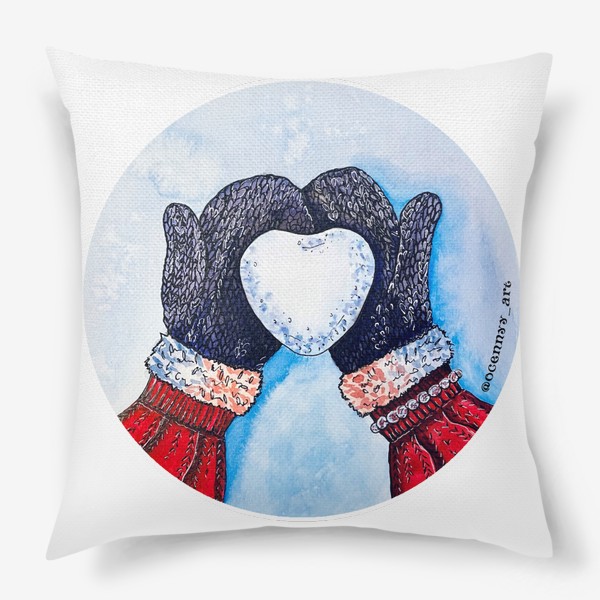 Подушка «Сердце в рукавичках»