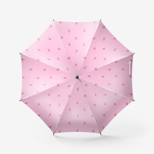 Зонт «Фламинго на розовом фоне, бесшовный паттерн»