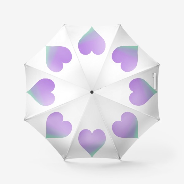 Зонт «Сердце с красивым градиентом»