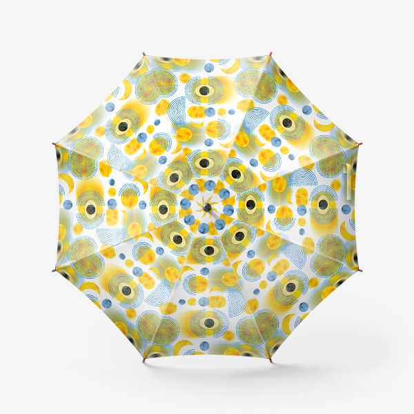 Зонт «Геометрический абстрактный паттерн. Коллекция в стиле Бохо (Boho). Геометрические фигуры с акварельной текстурой»
