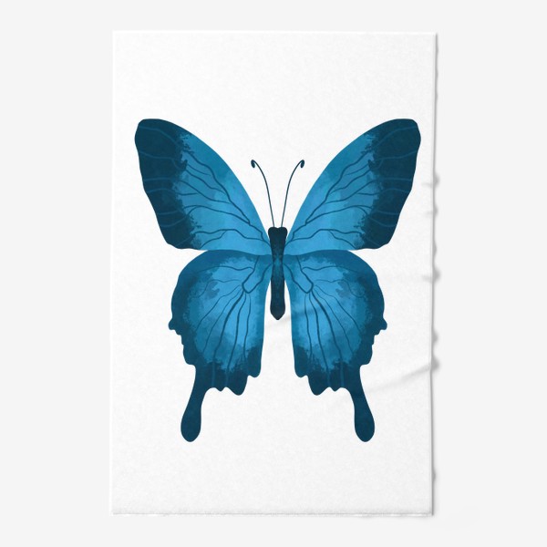 Полотенце «Бабочка с синими, голубыми крылышками»