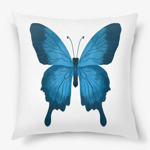 Подушка «Бабочка с синими, голубыми крылышками»